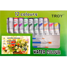 Water Colour Paint Tubes - 12 Piece
